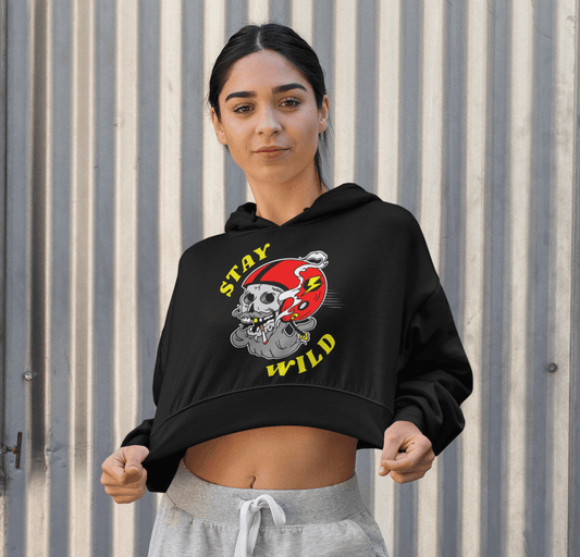 Stay Wild- A soft crop-top hoodie for the WILD ONES! Compliments any outfit for a night out on the town