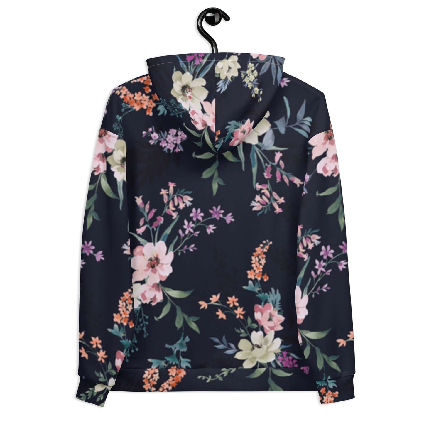 Flores Amoris Premium Hoodie, floral patterned hoodie lined with fleece